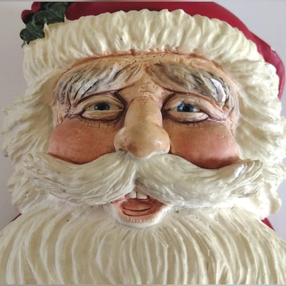 Bossons England Santa Claus Chalkware Wall Hanging Collectible 1995